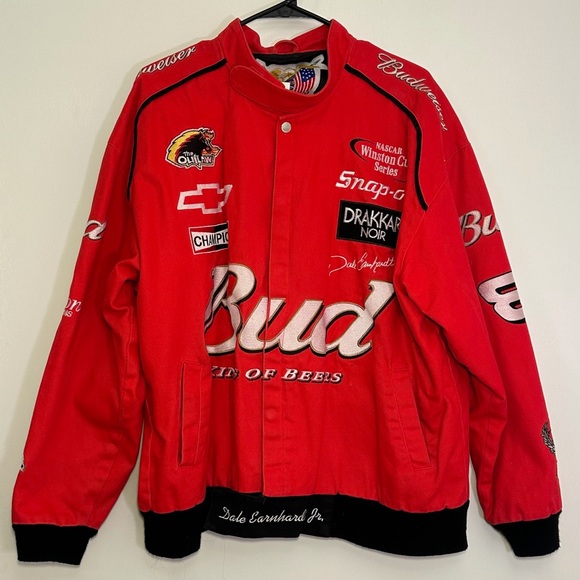 Vintage, Dale Earnhardt Jr Bud Budweiser jacket, Jeff Hamilton collection Men L - Picture 1 of 6